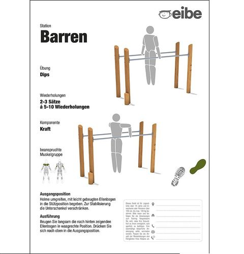Support d'information sur pied - 55210106300 - eibe Produktion + Vertrieb GmbH & Co KG - d'extérieur / pour aire de jeux / en bois