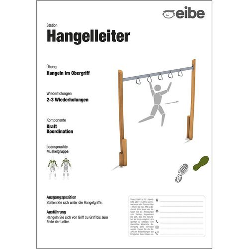 Support d'information sur pied - 55210806300 - eibe Produktion + Vertrieb GmbH & Co KG - d'extérieur / pour aire de jeux / en bois