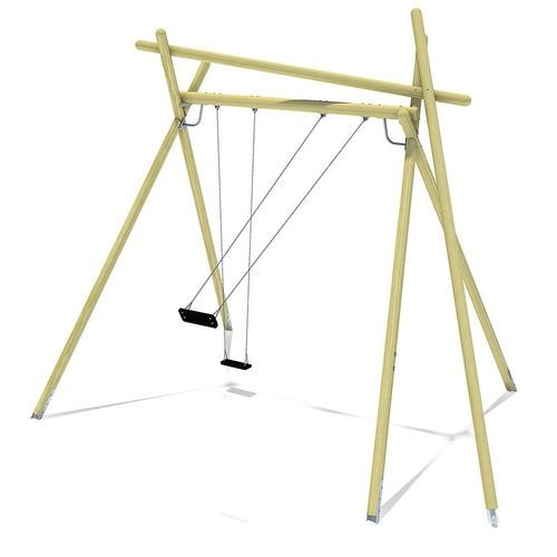 Balançoire en bois - AKIKO  - eibe Produktion + Vertrieb GmbH & Co KG - double / pour parc de jeux / avec assise droite