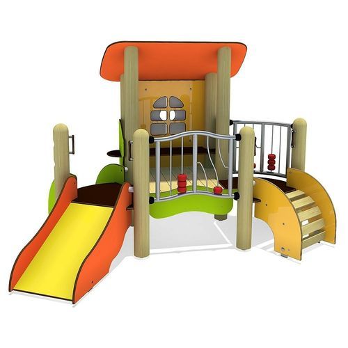 Structure de jeu pour aire de jeux - CHERRY  - eibe Produktion + Vertrieb GmbH & Co KG - en HPL / avec abri / interactive