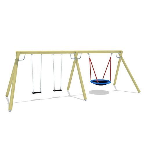 Balançoire en bois - 52509001100  - eibe Produktion + Vertrieb GmbH & Co KG - pour parc de jeux / multiple