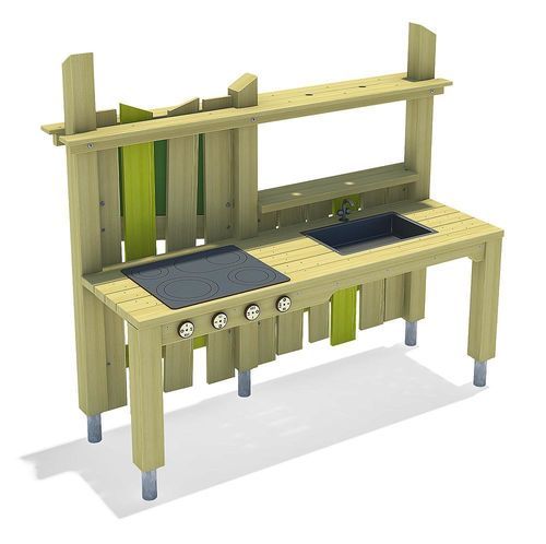 Cuisine de jeux pour aire de jeux - ALPAMAYO - eibe Produktion + Vertrieb GmbH & Co KG - en bois / en inox