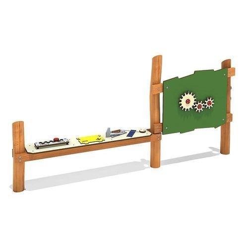 Structure de jeu pour aire de jeux - COUNTER CAR WORKSHOP - eibe Produktion + Vertrieb GmbH & Co KG - pour crèche / en inox / en robinier