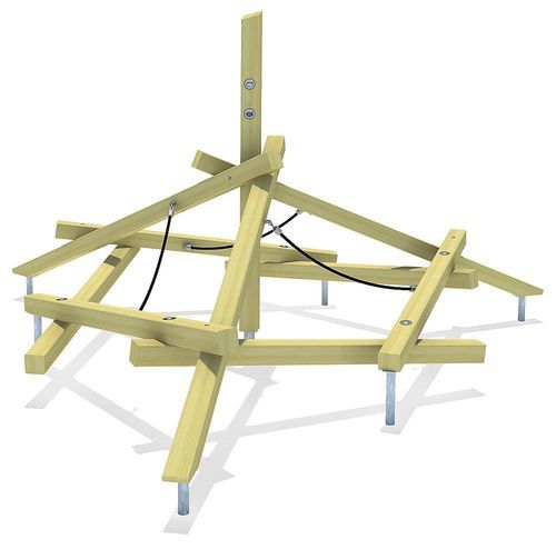 Parcour d'obstacles pour aire de jeux - MIKENO - eibe Produktion + Vertrieb GmbH & Co KG - saut en hauteur / plate-forme / grimpeur