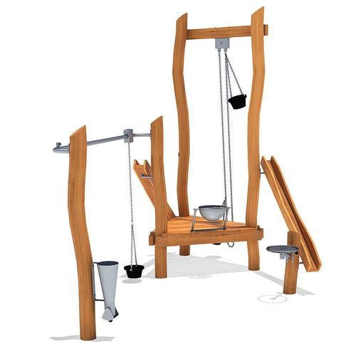 Jeu de sable et eau en caoutchouc - EBBA - eibe Produktion + Vertrieb GmbH & Co KG - en acier inoxydable / en bois / pour aire de jeux