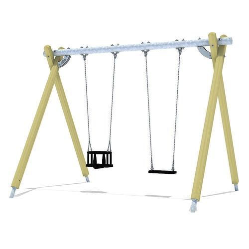 Balançoire en bois - ALBATROS COMBI I - eibe Produktion + Vertrieb GmbH & Co KG - en inox / en plastique / en composite