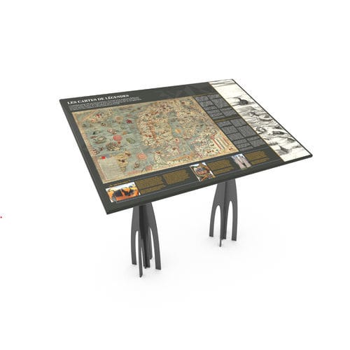 Table d'orientation en acier thermolaqué - Racine  - Empreinte signalétique - en acier corten / en pierre de lave émaillée / pour espace public