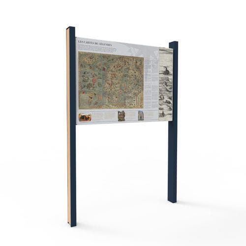 Panneau d'information pour espace public - Robin  - Empreinte signalétique