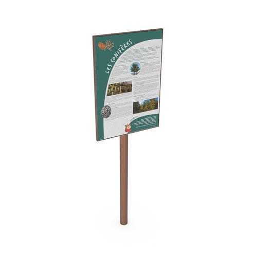 Panneau d'affichage sur pied - ARTPÈGE - Empreinte signalétique - d'extérieur / en acier thermolaqué / de lave émaillée