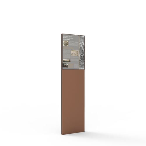Totem signalétique - ARTOWN - Empreinte signalétique - en aluminium / en acier thermolaqué / en pierre de lave émaillée
