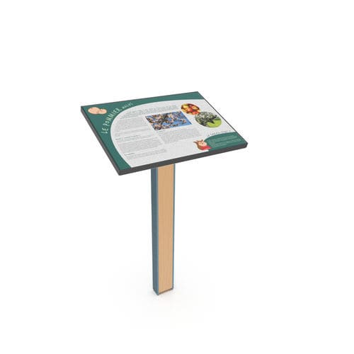 Pupitre signalétique - ROBIN - Empreinte signalétique - d'extérieur / en bois / en acier thermolaqué