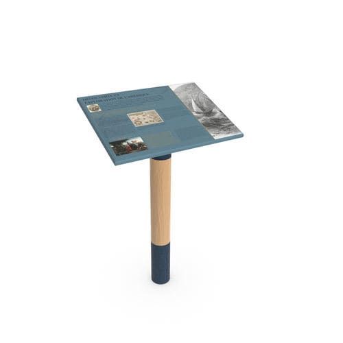 Pupitre signalétique - ESPAR - Empreinte signalétique - d'extérieur / en bois / en aluminium thermolaqué