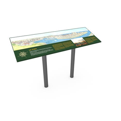 Table d'orientation en acier thermolaqué - ARTP&Egrave;GE - Empreinte signalétique - en pierre de lave émaillée / pour espace public