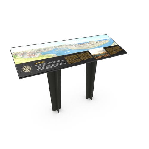 Table d'orientation en acier corten - ARTÉMIS - Empreinte signalétique - en acier thermolaqué / en pierre de lave émaillée / pour espace public