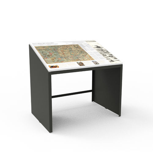 Table d'orientation en acier thermolaqué - Artsteel  - Empreinte signalétique - en acier corten / en pierre de lave émaillée / pour espace public