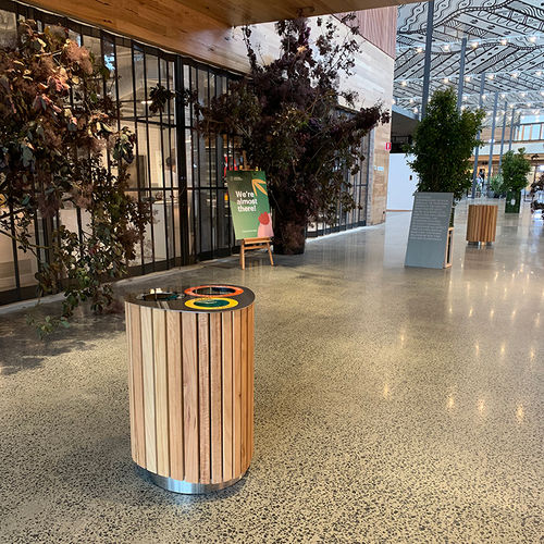 Poubelle publique - AVOCA - botton & gardiner urban furniture - de tri sélectif / en acier inoxydable / en bois de feuillus