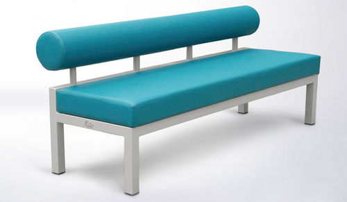 Banquette contemporaine - TUBE - botton & gardiner urban furniture - en cuir / en acier inoxydable / pour établissement public