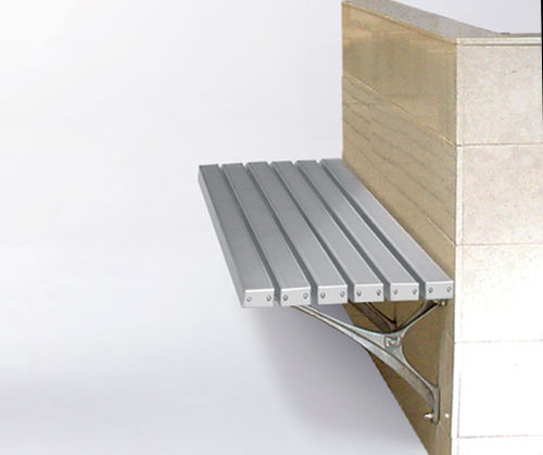 Banc public contemporain - BS15 CANTILEVERED - botton & gardiner urban furniture - en fonte d'aluminium / mural