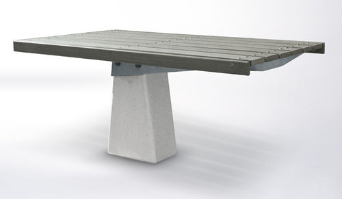 Table de pique-nique contemporaine - PBT.16.DS - botton & gardiner urban furniture - en bois / en béton / rectangulaire