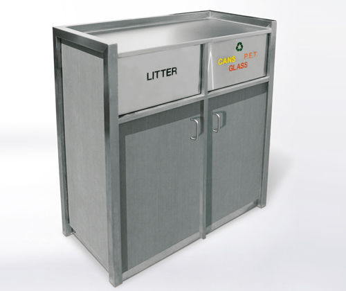 Poubelle publique - BTRS.2.LM - botton & gardiner urban furniture - de tri sélectif / en inox / avec couvercle