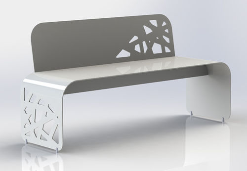 Banc public design original - TWIG BOTANIST - botton & gardiner urban furniture - en aluminium / pour hôpital