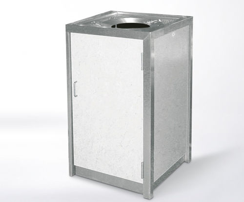 Poubelle publique - TOP LOADING - botton & gardiner urban furniture - en inox / en bois / sans couvercle