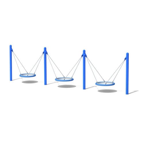 Balançoire en métal - BIGGO SPIA TRIO - DYNAMO INDUSTRIES - pour parc de jeux / multiple / pour personnes à mobilité réduite