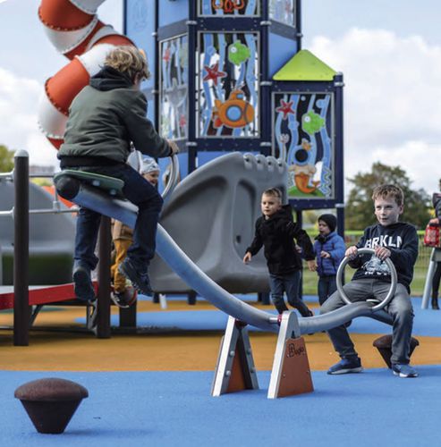 Balançoire à bascule en métal - CSW-01-4001   - DYNAMO INDUSTRIES - pour parc de jeux