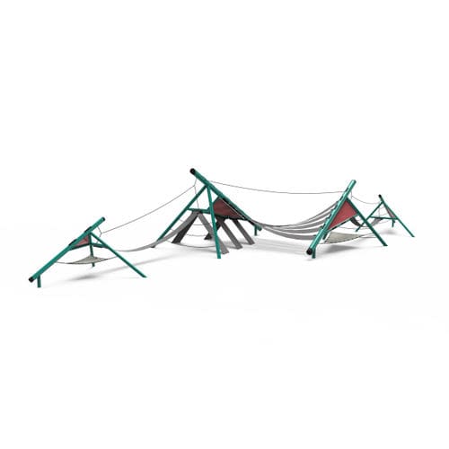 Grimpeur pour aire de jeux - PLAYCUBES™ : PLAYFORM 7  - PLAYWORLD - avec trampoline