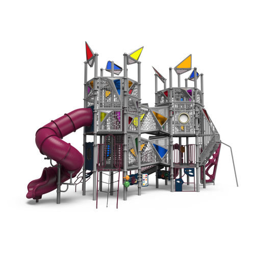 Structure de jeu pour aire de jeux - SKY TOWERS® : CRIMSON SKY - PLAYWORLD - en métal / en plastique