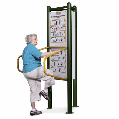 Appareil de fitness pour personnes agées - LIFETRAIL® : STANDING STRETCHES & YOGA POSES - PLAYWORLD