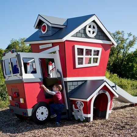 Cabane pour enfant pour extérieur - Fire Station EN - Design 6118 - LANDSCAPE STRUCTURES - pour aire de jeux