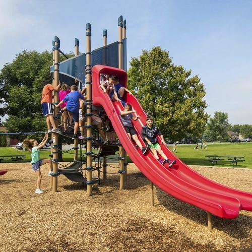Structure de jeu pour aire de jeux - Super Netplex&reg; 8' Tower - LANDSCAPE STRUCTURES - en acier / en polyéthylène / modulaire