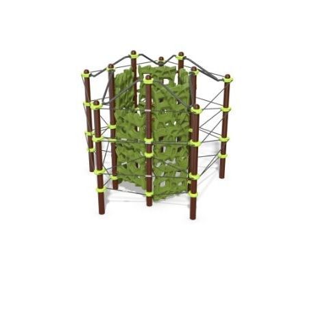 Structure de jeu pour escalade - GeoPlex 5-Post Tower w/Cables - Design 5100 - LANDSCAPE STRUCTURES - pour aire de jeux / en acier / en acier à revêtement par poudre