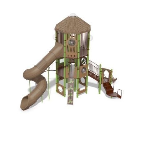 Structure de jeu pour aire de jeux - 12' PlayOdyssey Tower EN - Design 7709 - LANDSCAPE STRUCTURES - en acier / aluminium / en polyéthylène