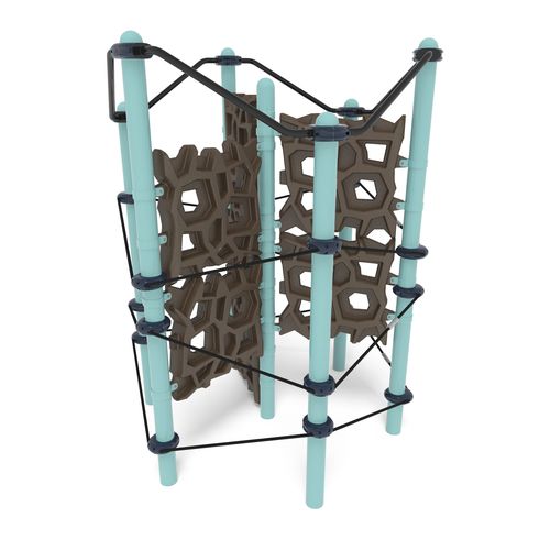 Structure de jeu pour escalade - GeoPlex® 3-Spoke Tower w/Cable - Design 5102 - LANDSCAPE STRUCTURES - pour aire de jeux / en acier à revêtement par poudre / en polyéthylène