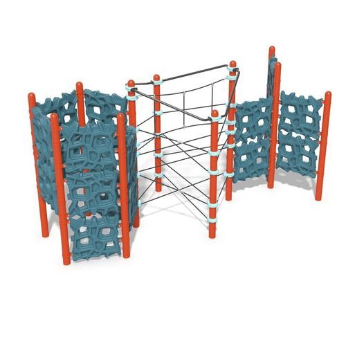 Structure de jeu pour escalade - GeoPlex® Navigator Climber, 5-Post to 3-Spoke -  Design 5105 - LANDSCAPE STRUCTURES - pour aire de jeux / en acier à revêtement par poudre / en polyéthylène