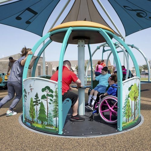 Jeu tournant pour enfant - We-Go-Round - Design 6221 - LANDSCAPE STRUCTURES - adulte / pour personnes à mobilité réduite / pour aire de jeux