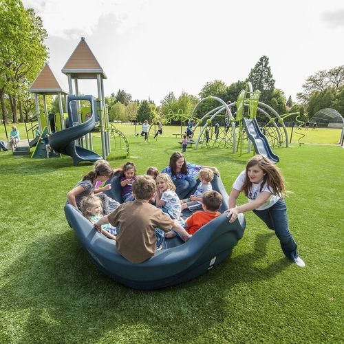 Jeu tournant pour enfant - OmniSpin® Spinner - Design 3039 - LANDSCAPE STRUCTURES - adulte / pour personnes à mobilité réduite / pour aire de jeux
