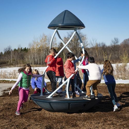 Jeu tournant enfant - WhirlyQ&reg; - Design 6481 - LANDSCAPE STRUCTURES - pour aire de jeux