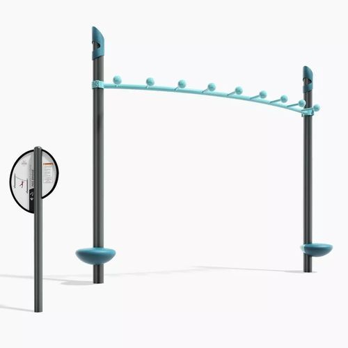 Aire de fitness en plein air professionnelle - FitCore&trade; Extreme Peg Bridge - Design 6201 - LANDSCAPE STRUCTURES - d'extérieur
