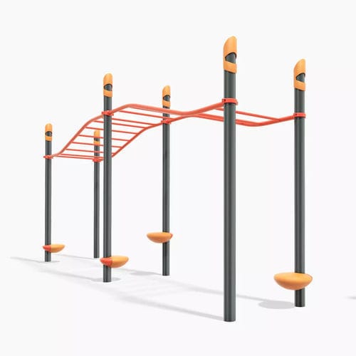Échelle pour aire de jeux pour espace public - FitCore&trade; Extreme Angled Overhead Ladder - Design 6181 - LANDSCAPE STRUCTURES - en acier