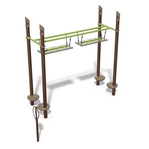Aire de fitness en plein air professionnelle - FitCore&trade; Extreme Unstable Bridge  - Design 6191 - LANDSCAPE STRUCTURES - d'extérieur