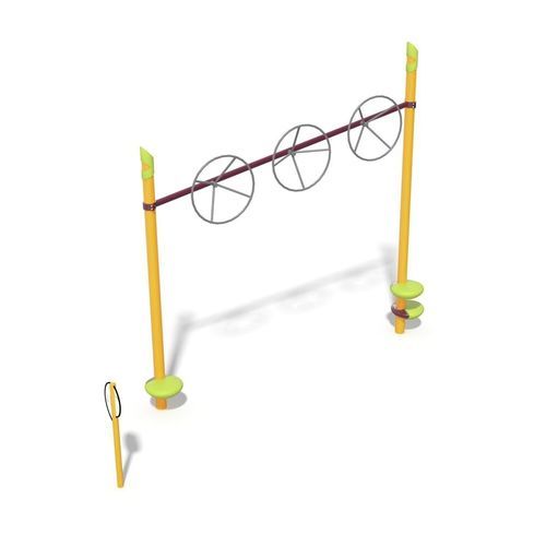 Aire de fitness en plein air professionnelle - FitCore&trade; Extreme Wheel Bridge - Design 6193 - LANDSCAPE STRUCTURES - d'extérieur