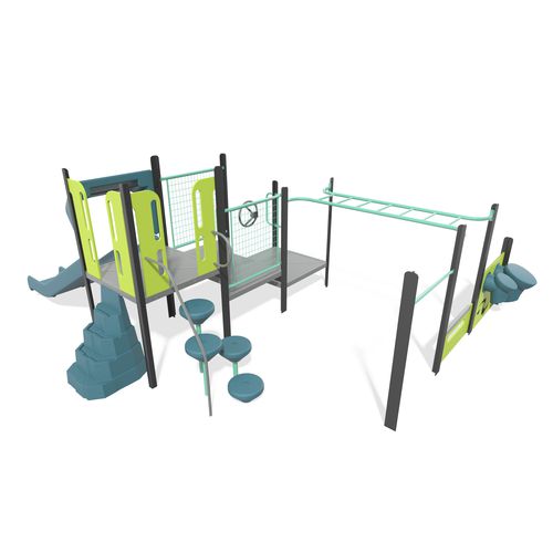Structure de jeu pour aire de jeux - PlaySense - Design 60 - LANDSCAPE STRUCTURES - en acier à revêtement par poudre / en polyéthylène / modulaire