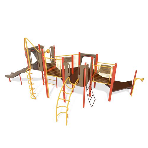 Structure de jeu pour aire de jeux - PlaySense - Design 302 - LANDSCAPE STRUCTURES - en acier à revêtement par poudre / en polyéthylène / en plastique recyclé