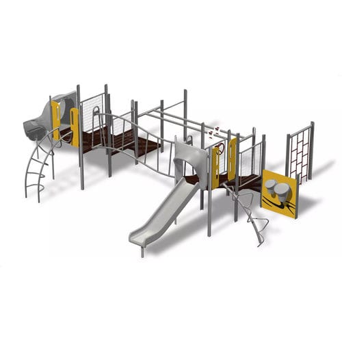 Structure de jeu pour aire de jeux - PlaySense - Design 601 - LANDSCAPE STRUCTURES - en acier à revêtement par poudre / en polyéthylène / en plastique recyclé