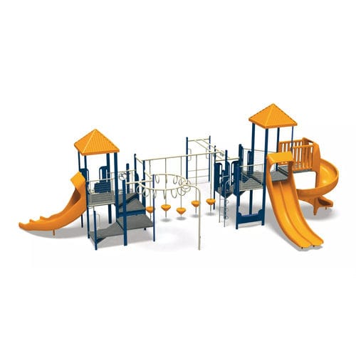 Structure de jeu pour aire de jeux - PlaySense - Design 401 - Complete - LANDSCAPE STRUCTURES - en acier à revêtement par poudre / en polyéthylène / en plastique recyclé