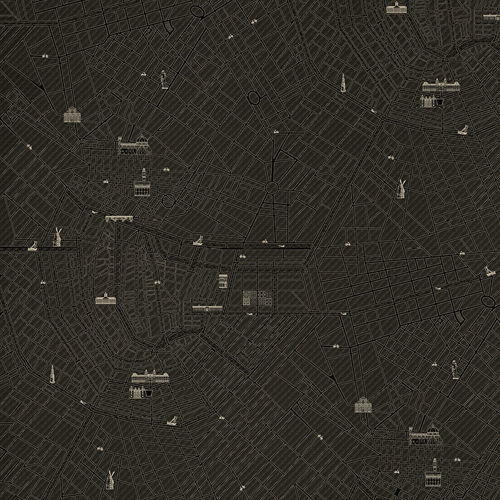 Papier peint contemporain - URBAN  - Devon&Devon - à motif / aspect tissu / noir