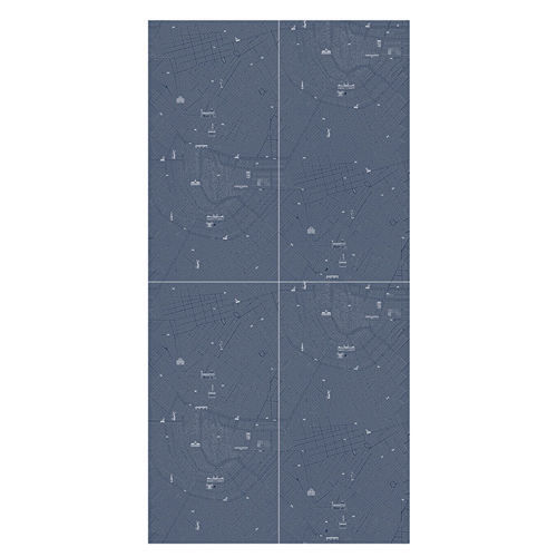 Panneau décoratif. en céramique - SLMWURBANBLU - Devon&Devon - pour agencement intérieur / lisse / bleu